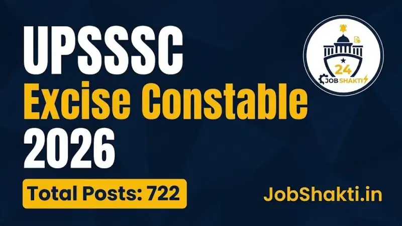 UPSSSC Excise Constable Recruitment 2026: Apply Online for 7...