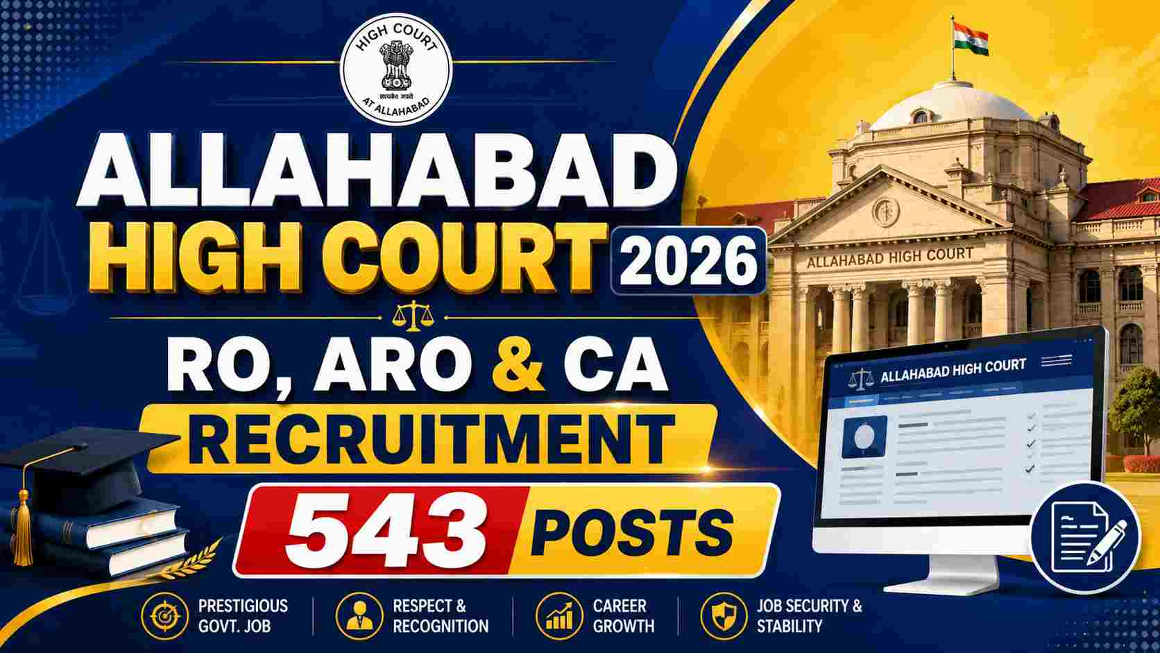 Allahabad High Court RO ARO CA Recruitment 2026 Apply Online Details