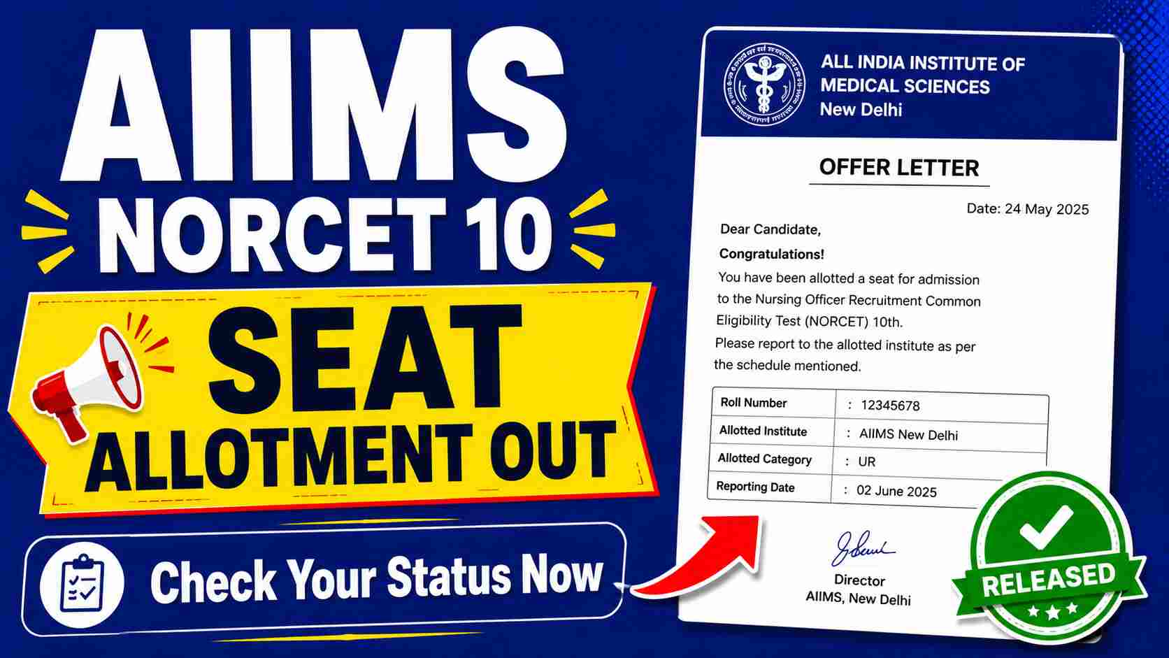 AIIMS NORCET Phase 10 Allotment Status 2026: Direct Link & J...