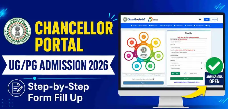 Jharkhand Chancellor Portal Admission 2026: UG/PG Apply Onli...