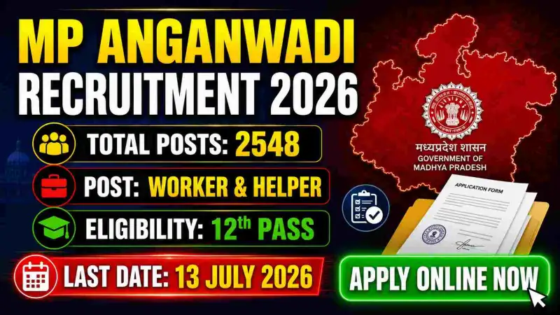 MP Anganwadi Recruitment 2026: Apply Online for 2548 Worker & Helper Posts
