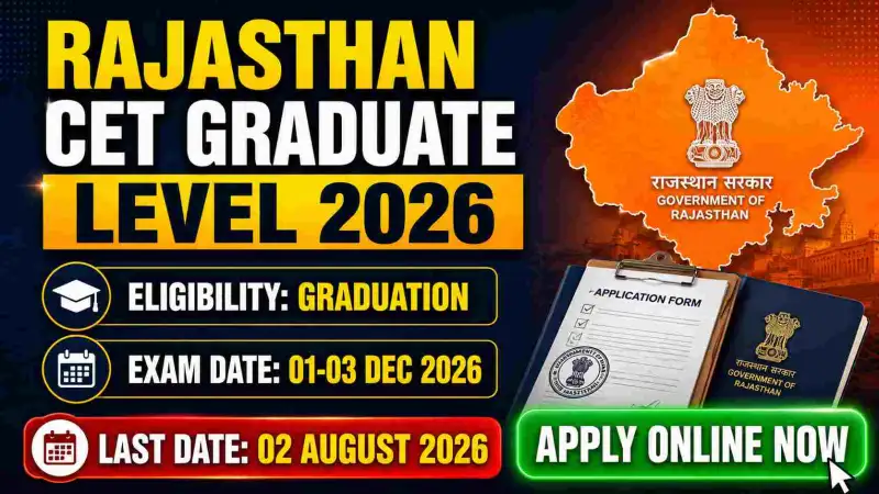 Rajasthan RSSB CET Graduate Level Exam 2026: Apply Online, Dates, Eligibility & Full Details