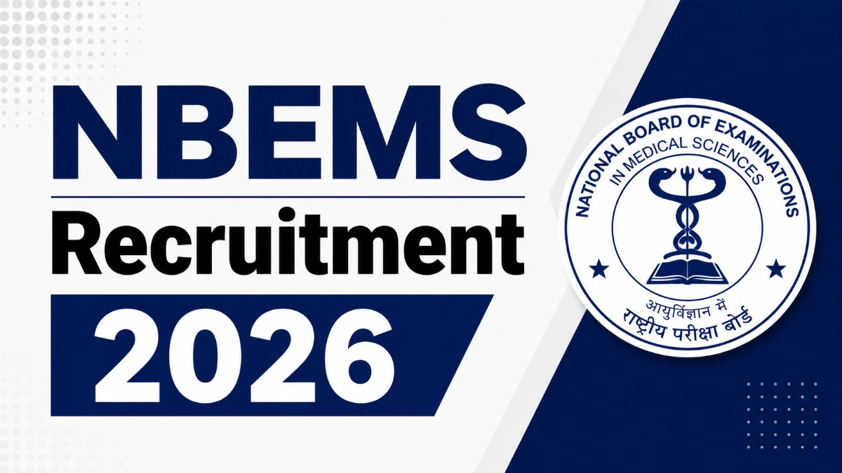 NBEMS Recruitment 2026: Apply Online for 53 Junior Assistant, Stenographer, and Other Posts