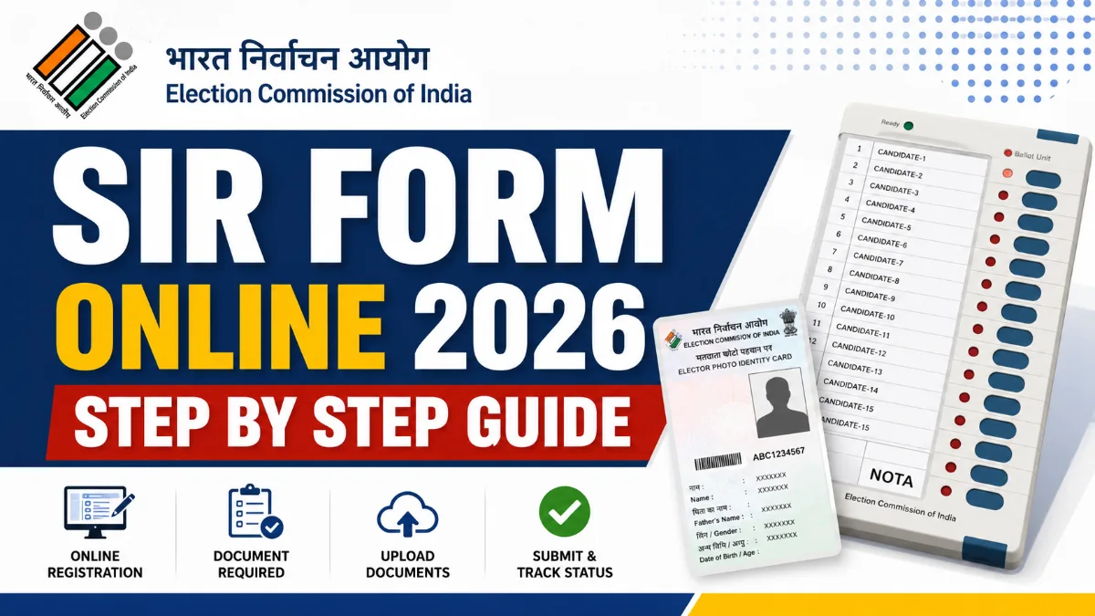 SIR Form Online 2026 Application Process on Voters Service Portal