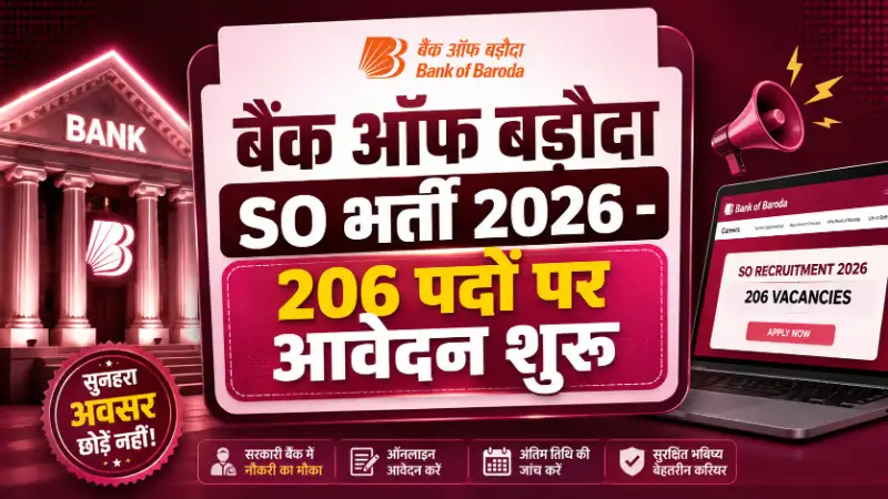 Bank of Baroda SO Recruitment 2026 Official Notification and Online Application Form Details